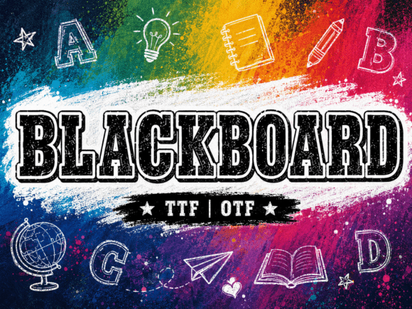 Blackboard: A Creative Display Font for Bold Design