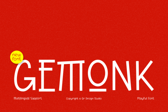 Gemonk: A Playful Display Font for Bold Branding