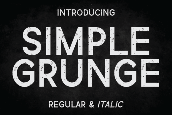 Simple Grunge: A Typeface with Grit and Character