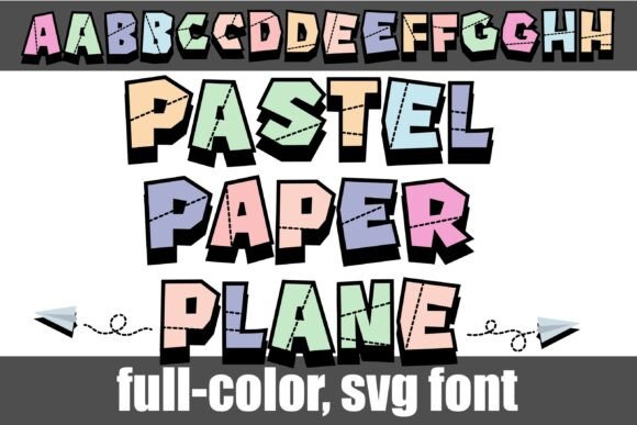 Unfolding Creativity: The Paper Plane Pastel Typeface